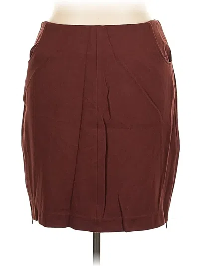 Pre-owned Cabi Formal Skirt In Burgundy