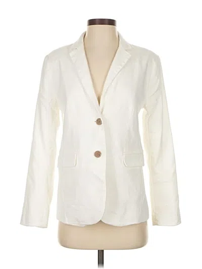 Pre-owned Ann Taylor Blazer Jacket In White