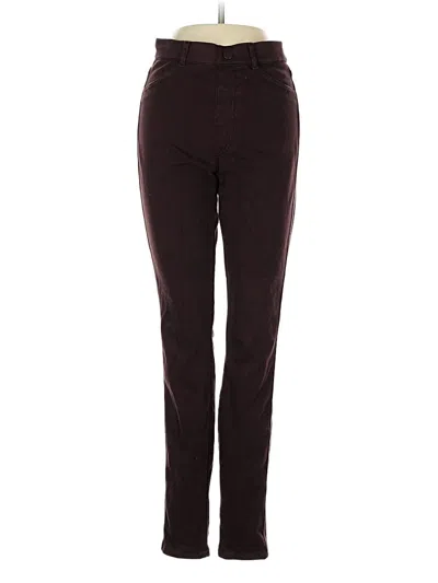 Pre-owned Uniqlo Casual Pants In Burgundy