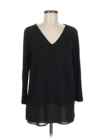 Pre-owned Michael Michael Kors Long Sleeve Blouse In Black