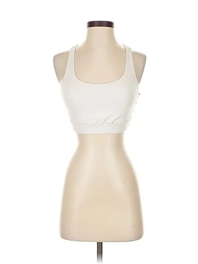 Pre-owned Lululemon Athletica Tank Top Ivory Strapless Neckline Tops In White