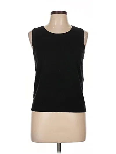 Pre-owned White + Warren Sleeveless T-shirt In Black