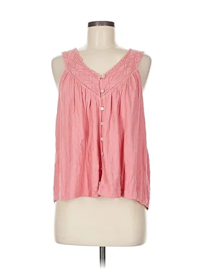 Pre-owned Lucky Brand Sleeveless Blouse In Pink