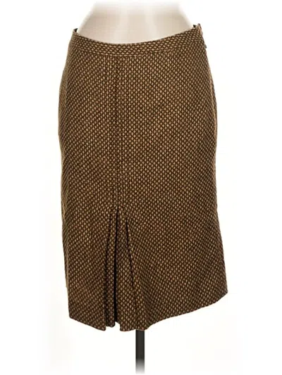 Pre-owned Club Monaco Wool Skirt In Brown