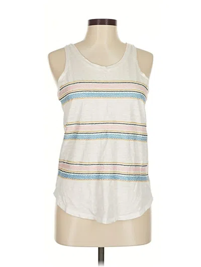 Pre-owned Ann Taylor Loft Tank Top White Halter Neckline Tops
