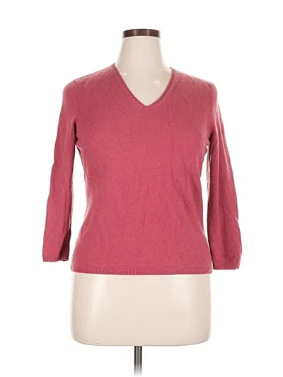 Pre-owned Magaschoni 3/4 Sleeve T-shirt In Burgundy