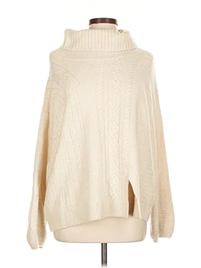 Pre-owned Caslon Turtleneck Sweater In White