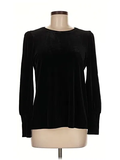 Pre-owned Chico's Long Sleeve Blouse In Black
