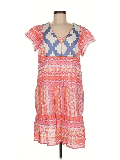 Pre-owned Tribal Casual Dress In Pink