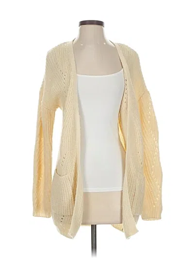 Pre-owned Pink Rose Cardigan Sweater In Yellow