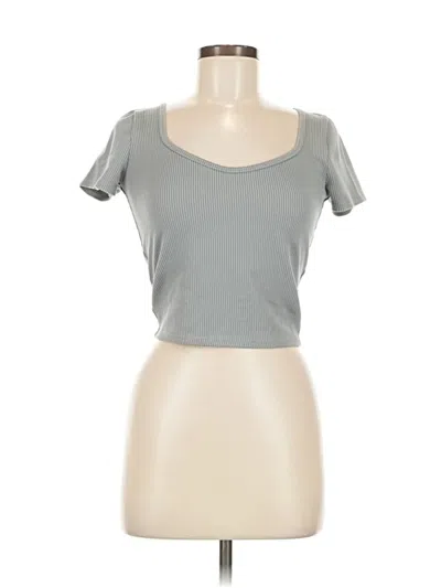 Pre-owned Hollister Short Sleeve T-shirt In Gray