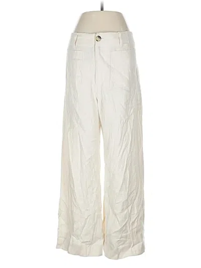 Pre-owned Maeve By Anthropologie Linen Pants In White