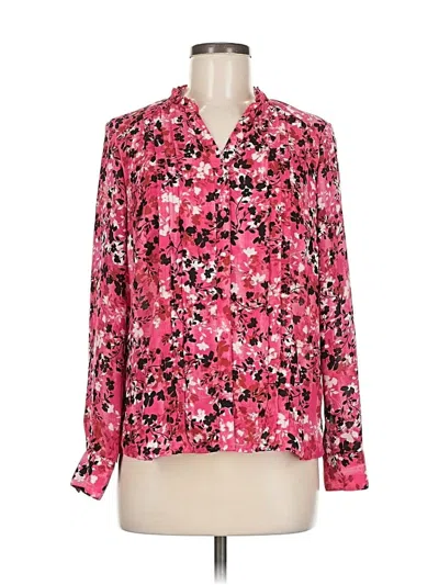 Pre-owned Nanette Lepore Long Sleeve Blouse In Pink