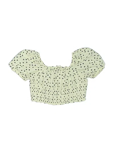 Pre-owned Zara Kids' Short Sleeve Blouse In Green