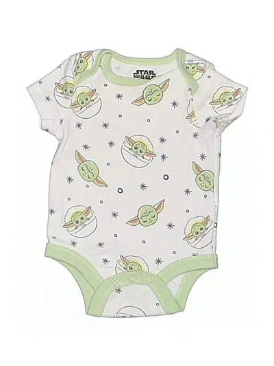 Pre-owned Star Wars Babies' Short Sleeve Onesie In White