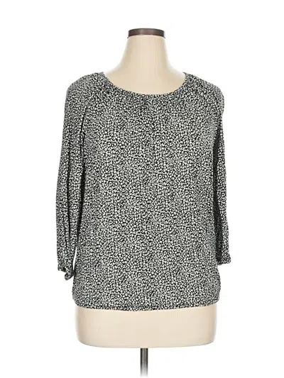 Pre-owned Michael Michael Kors 3/4 Sleeve Blouse In Gray