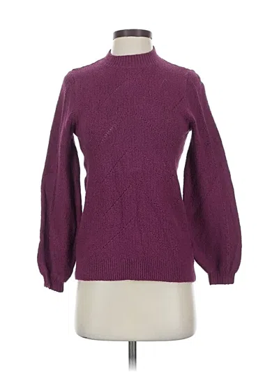 Pre-owned Lucky Brand Turtleneck Sweater In Purple