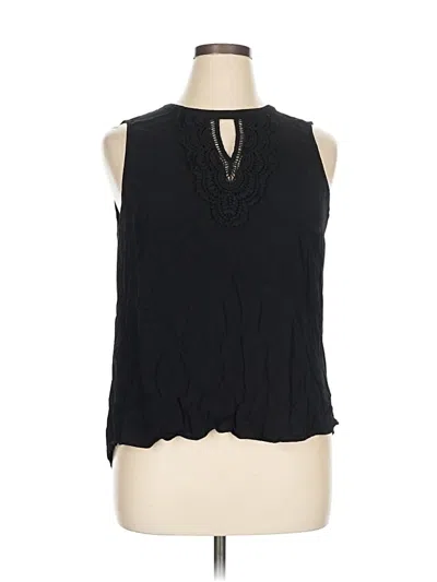 Pre-owned Pale Sky Tank Top Black Halter Neckline Tops