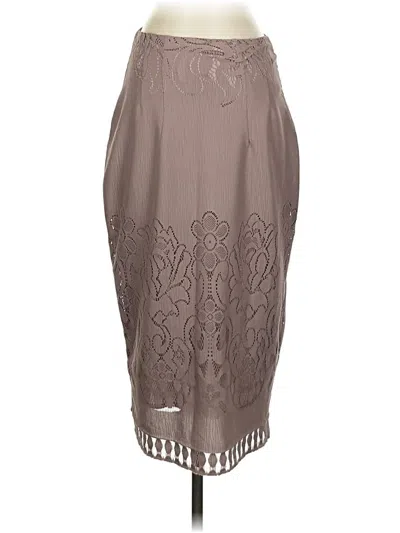 Pre-owned Eva Mendes By New York & Company Formal Skirt In Gray