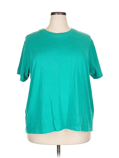 Pre-owned Lands' End Short Sleeve T-shirt In Blue