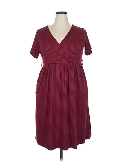 Pre-owned Ekouaer Casual Dress In Burgundy