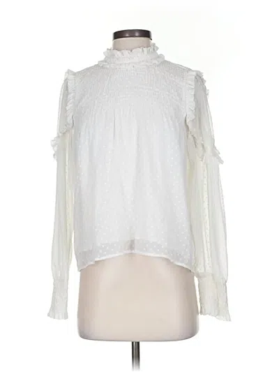 Pre-owned Trafaluc By Zara Long Sleeve Blouse In White