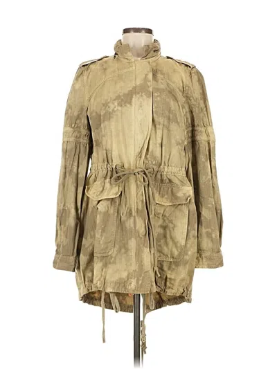 Pre-owned Free People Trenchcoat In Gold