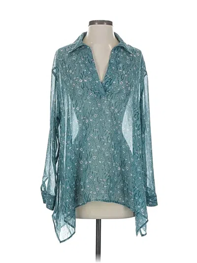 Pre-owned Cabi 3/4 Sleeve Blouse In Blue