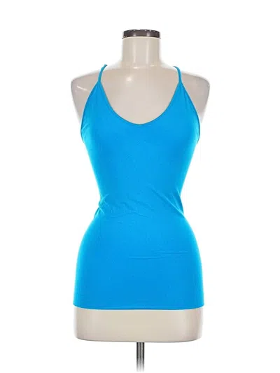 Pre-owned Vsx Sport Tank Top Blue Halter Neckline Tops