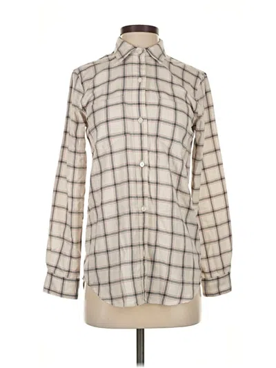 Pre-owned Madewell Long Sleeve Blouse In White