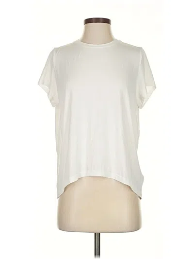 Pre-owned Athleta Short Sleeve T-shirt In White