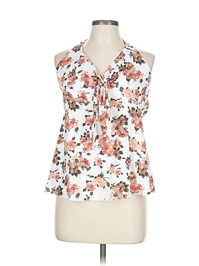 Pre-owned Unbranded Sleeveless Blouse In White