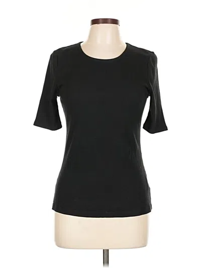 Pre-owned White + Warren Short Sleeve T-shirt In Black