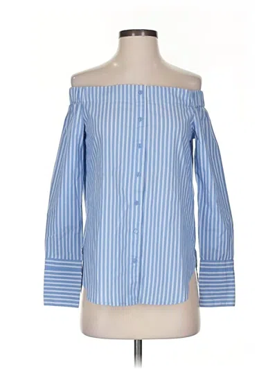 Pre-owned Stradivarius 3/4 Sleeve Blouse In Blue