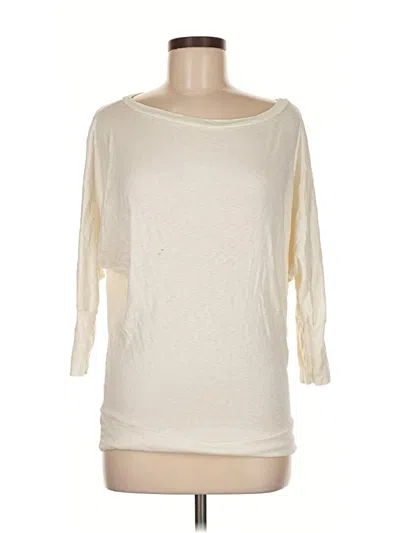 Pre-owned Michael Stars 3/4 Sleeve T-shirt In White