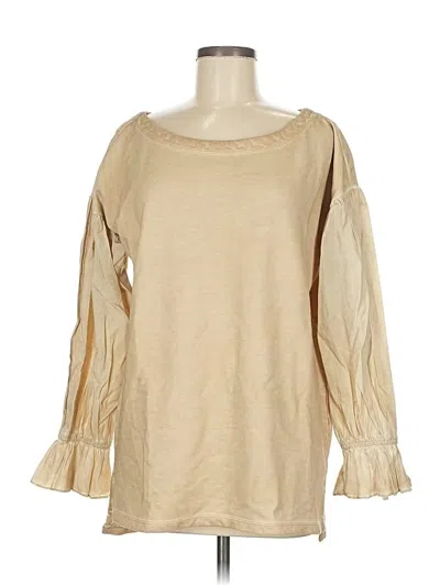 Pre-owned Pilcro Long Sleeve Blouse In Brown