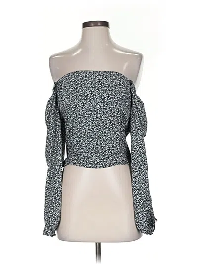 Pre-owned Abercrombie & Fitch 3/4 Sleeve Blouse In Black