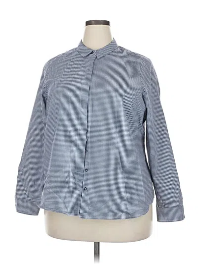 Pre-owned Essentials Long Sleeve Button Down Shirt In Blue