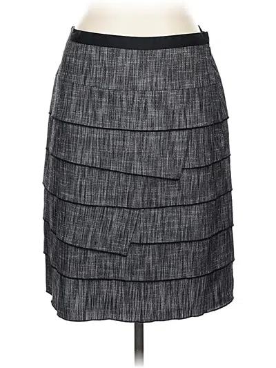 Pre-owned Sharagano Formal Skirt In Gray