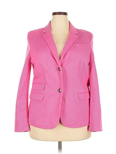 Pre-owned Lands' End Blazer Jacket In Pink