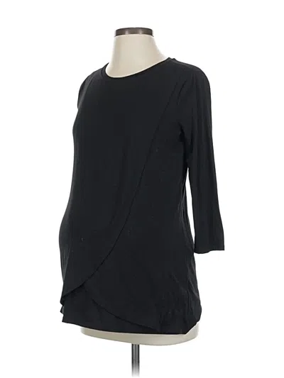 Pre-owned Motherhood 3/4 Sleeve T-shirt In Black
