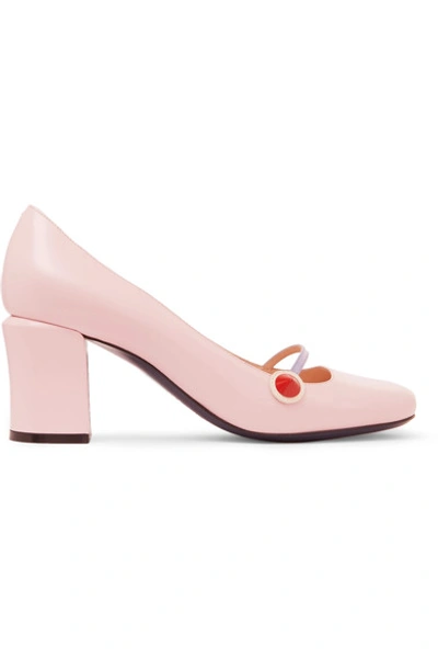 Fendi Rainbow Leather Mary Jane Pumps In Cttncndy