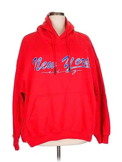 Pre-owned Public Desire Pullover Hoodie In Red