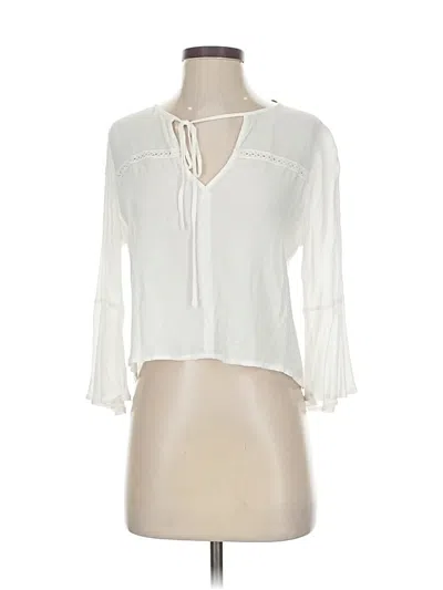 Pre-owned Assorted Brands 3/4 Sleeve Blouse In White