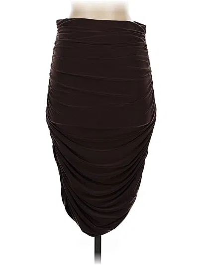 Pre-owned Express Formal Skirt In Brown