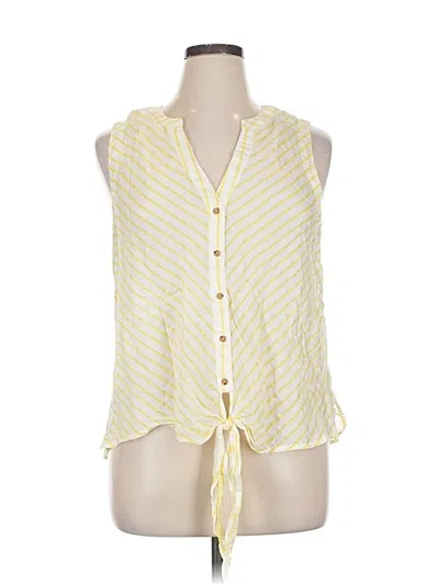 Pre-owned Maeve By Anthropologie Sleeveless Blouse In Yellow