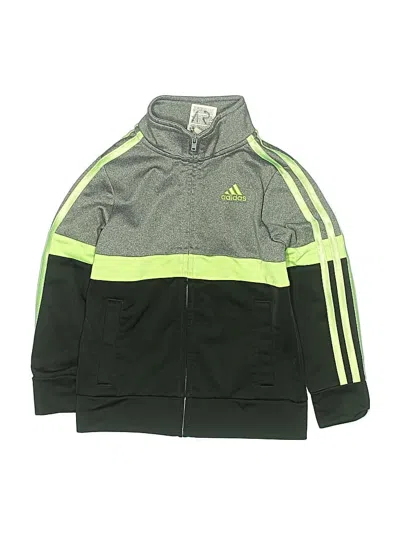 Pre-owned Adidas Originals Kids' Zip Up Hoodie In Green