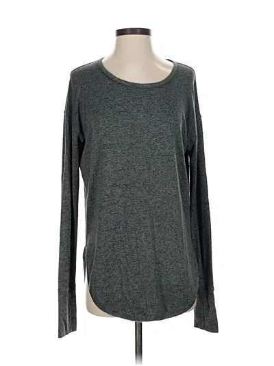 Pre-owned Athleta Long Sleeve T-shirt In Gray