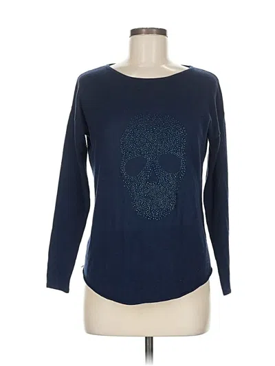 Pre-owned Philosophy Republic Clothing Long Sleeve Top Blue Crew Neck Tops