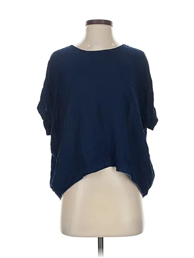 Pre-owned Hard Tail Short Sleeve Top Blue Boatneck Tops